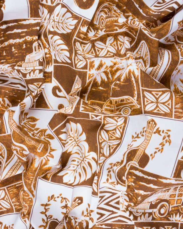Polynesian fabric PEHE Brown - Tissushop